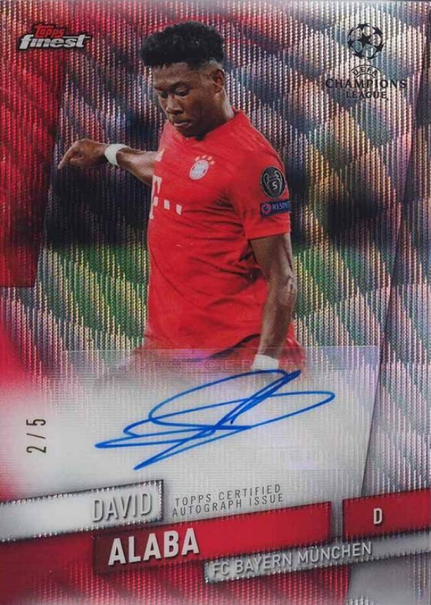 2019 Finest UEFA Champions League Autograph David Alaba #DA Soccer Card