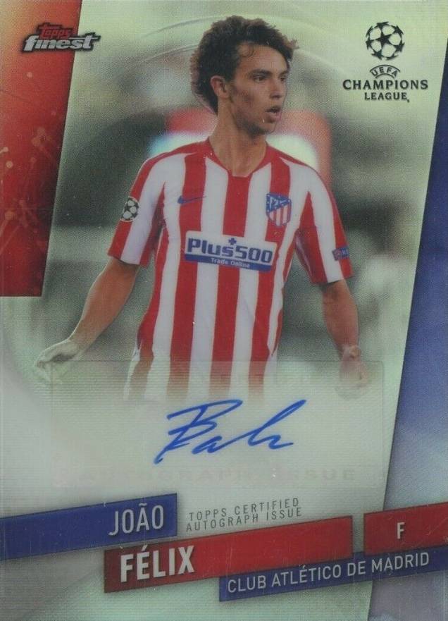 2019 Finest UEFA Champions League Autograph Joao Felix #JFE Soccer Card