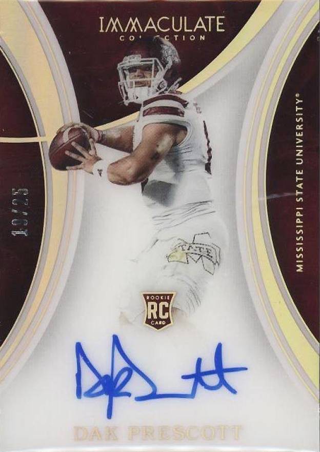 2016 Panini Immaculate Collegiate Dak Prescott #132 Football Card