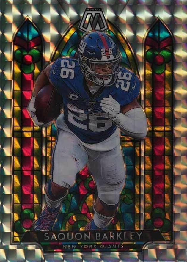 2020 Panini Mosaic Stained Glass Saquon Barkley #SG7 Football Card