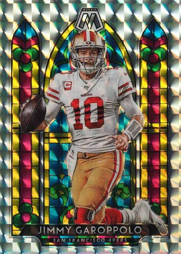 2020 Panini Mosaic Stained Glass Jimmy Garoppolo #SG9 Football Card