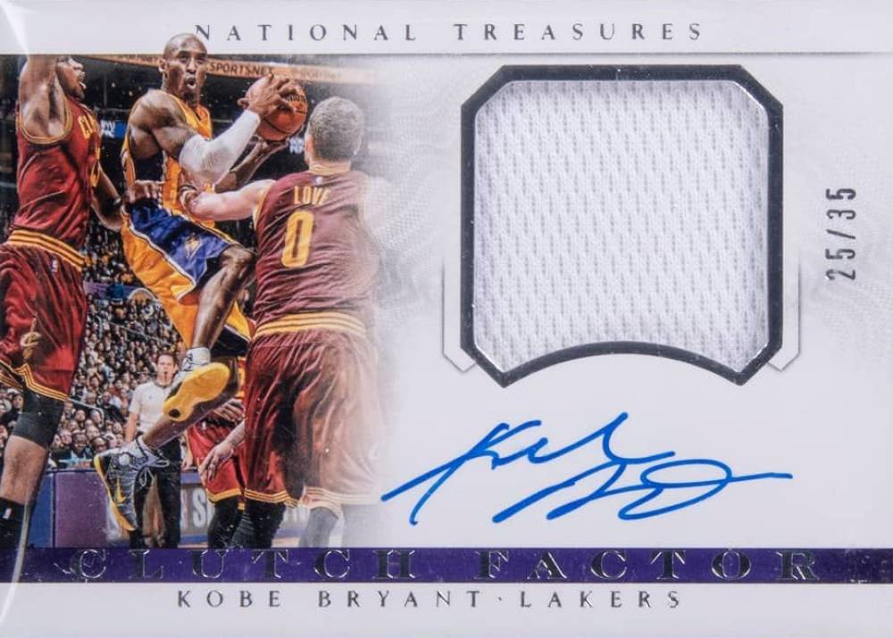 2014 Panini National Treasures Clutch Factor Autograph Material Kobe Bryant #CF-KB Basketball Card