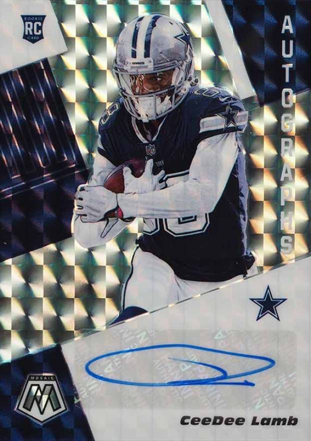 2020 Panini Mosaic Rookie Autographs Mosaic Ceedee Lamb #RA7 Football Card