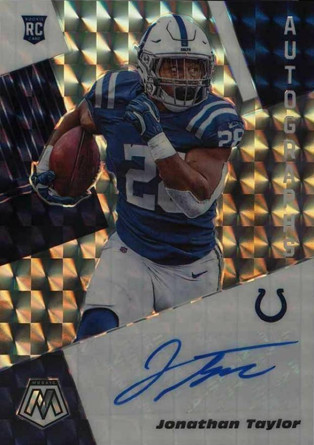 2020 Panini Mosaic Rookie Autographs Mosaic Jonathan Taylor #RA16 Football Card