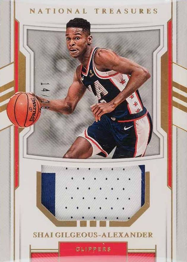 2018 Panini National Treasures Rookie Materials Shai Gilgeous-Alexander #SGA Basketball Card