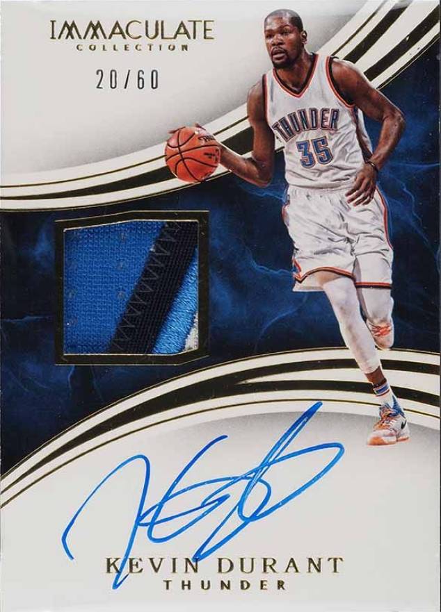 2015 Panini Immaculate Collection Patch Autographs Kevin Durant #PAKDU Basketball Card