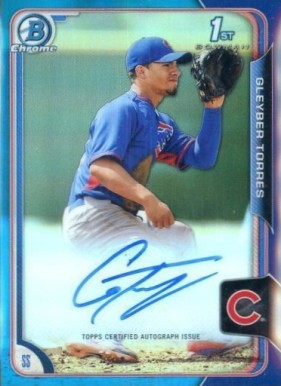 2015 Bowman Chrome Autograph Prospect Gleyber Torres #GT Baseball Card