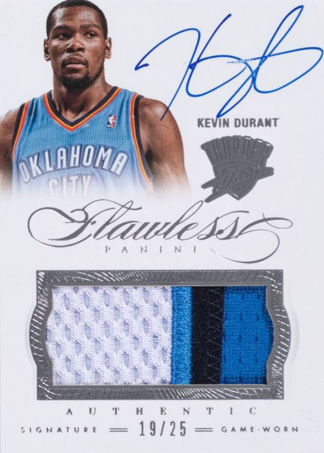 2012 Panini Flawless Patches Autographs Kevin Durant #2 Basketball Card