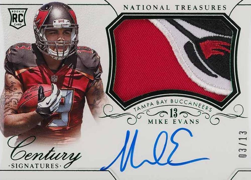 2014 Panini National Treasures Mike Evans #303 Football Card