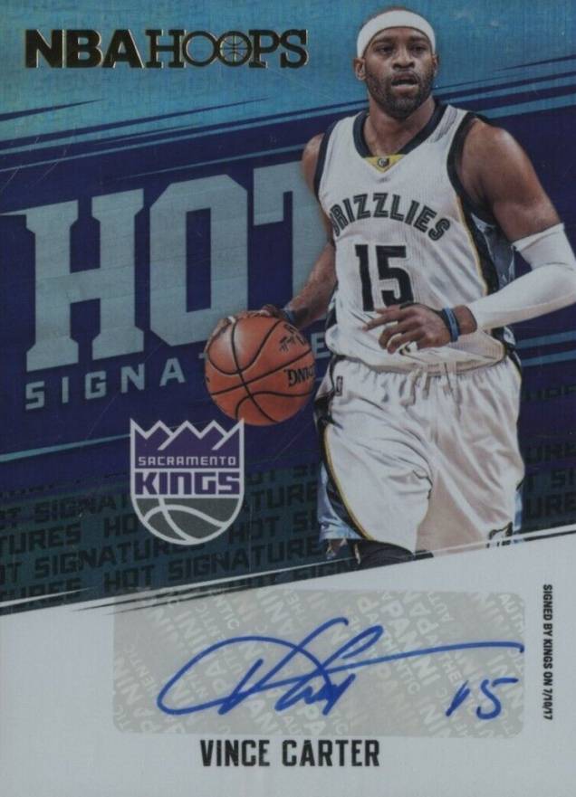 2017 Hoops Hot Signatures Vince Carter #HS-VC Basketball Card