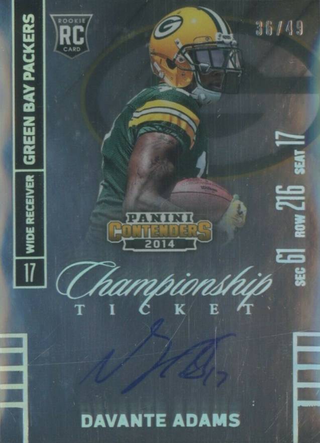 2014 Panini Contenders Davante Adams #212 Football Card