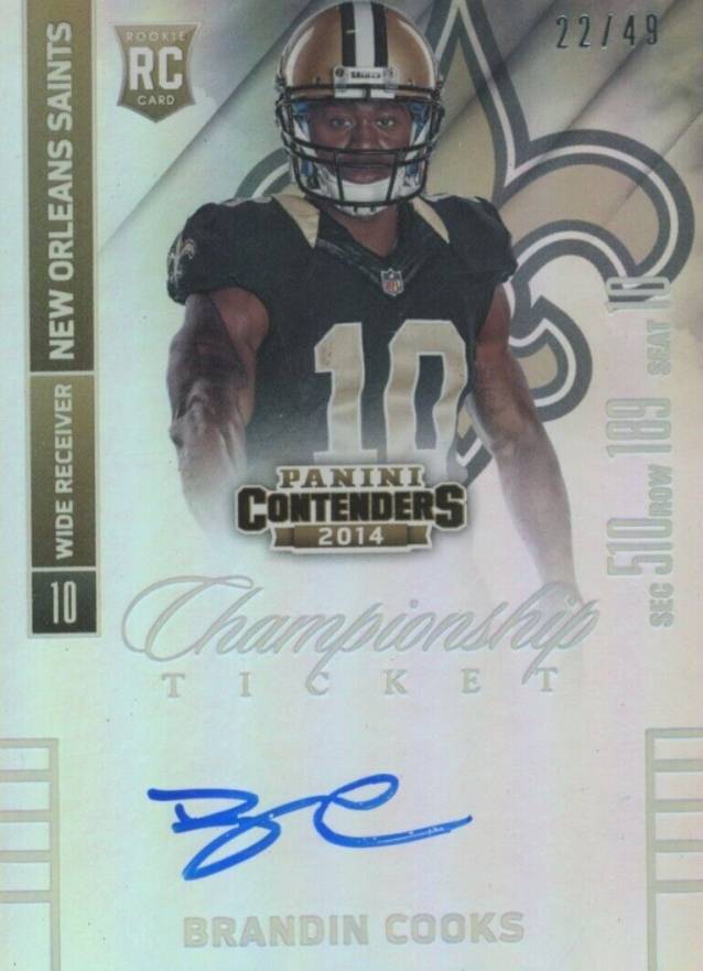 2014 Panini Contenders Brandin Cooks #207 Football Card