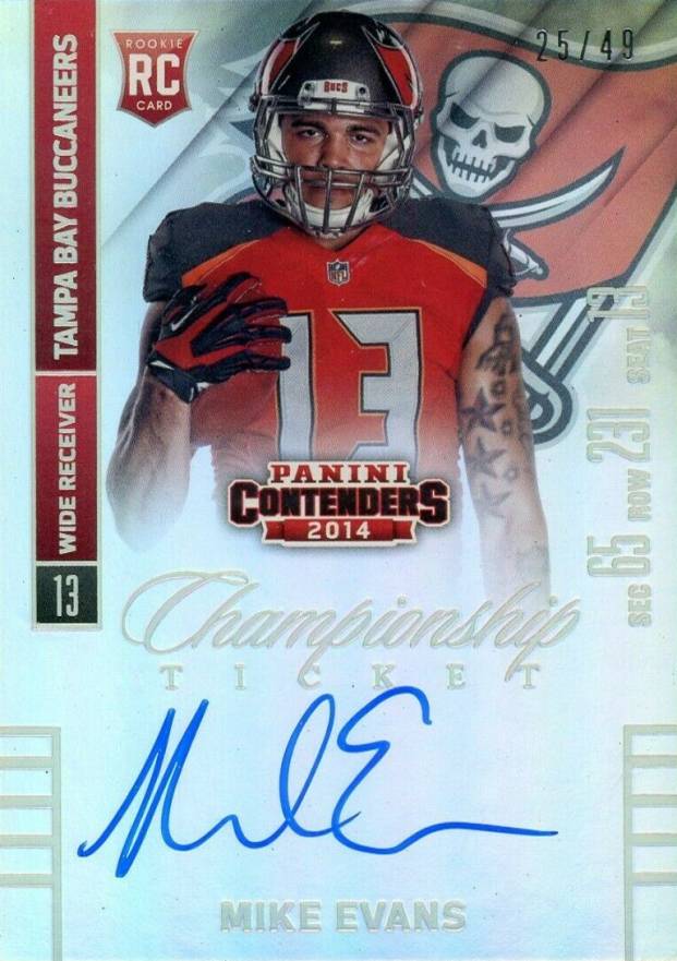 2014 Panini Contenders Mike Evans #236 Football Card