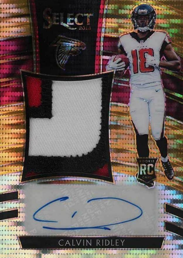 2018 Panini Select Jumbo Rookie Signature Swatch Prizm Calvin Ridley #JMCR Football Card