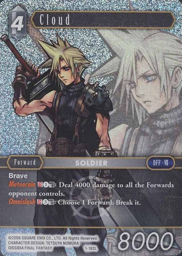 2016 Final Fantasy Japanese Opus I Cloud #1-182L TCG Card