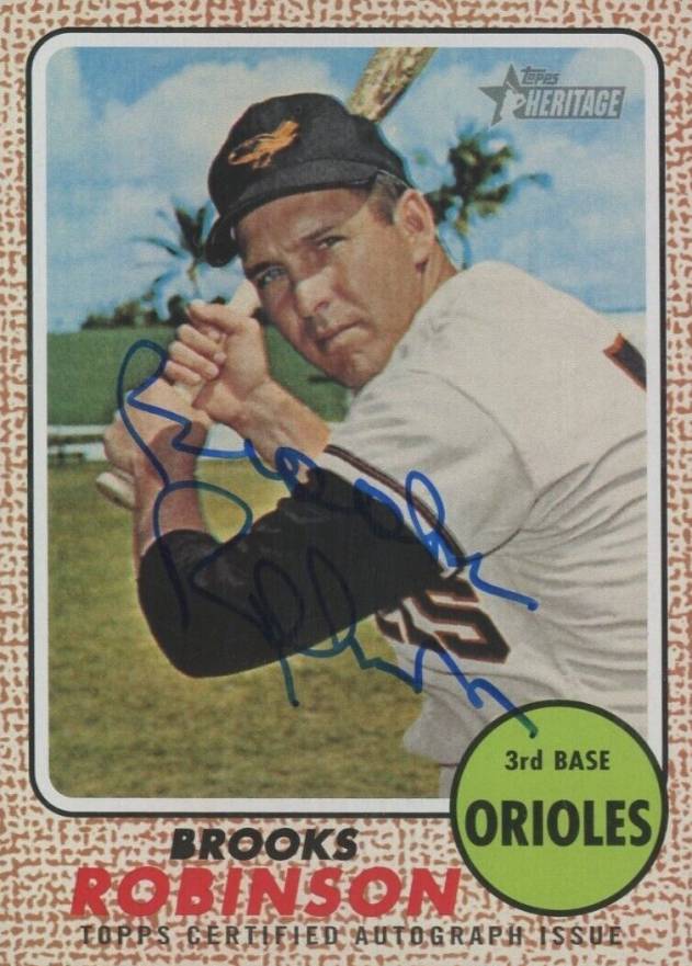 2017 Topps Heritage Real One Autographs Brooks Robinson #BR Baseball Card