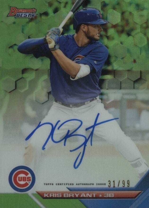 2016 Bowman's Best Best of 2016 Autograph Kris Bryant #B16KB Baseball Card