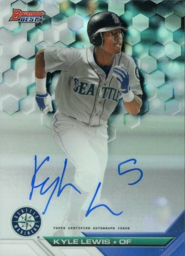 2016 Bowman's Best Best of 2016 Autograph Kyle Lewis #B16KL Baseball Card