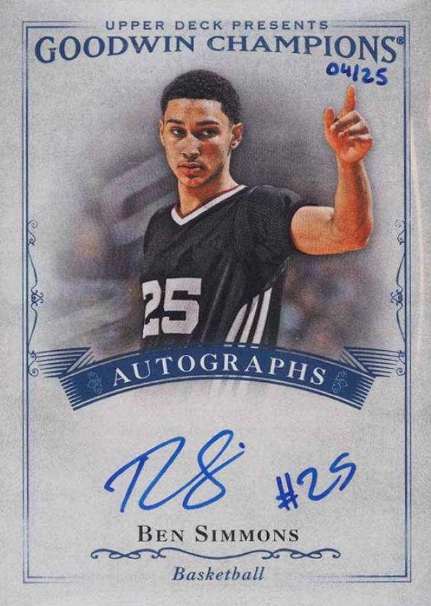 2016 Goodwin Champions Autographs Ben Simmons #A-BS Basketball Card